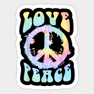 PEACE SIGN LOVE  60s 70s Tie Dye  Costume Sticker